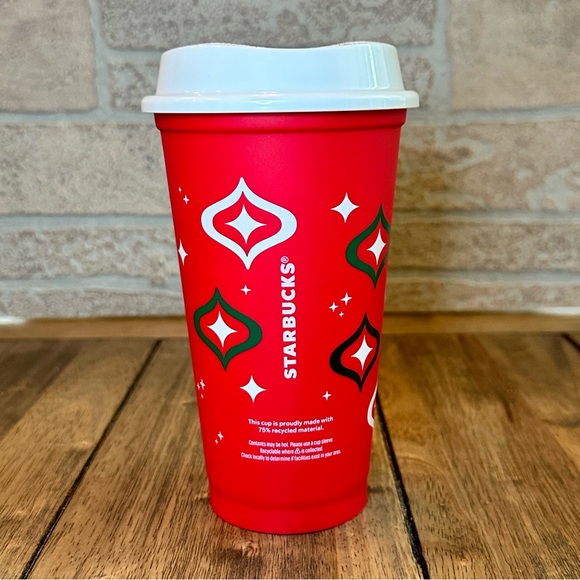 Starbucks 2023 Red Limited Edition Red White Green Ornament Reusable Holiday Cup - Picture 5 of 8
